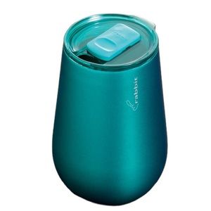 NWOT RABBIT 12oz. Double Wall Hot Cold Stainless Steel Wine Beverage Tumbler Mug